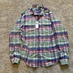 Polo Ralph Lauren Men's Classic Fit Plaid Flannel Button Up Shirt size M Multi